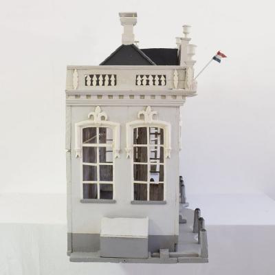 Dutch 19th Century Folk Art Architectural Miniature Mansion Pigeon Birdcage