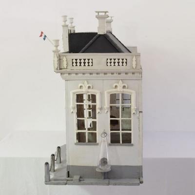 Dutch 19th Century Folk Art Architectural Miniature Mansion Pigeon Birdcage