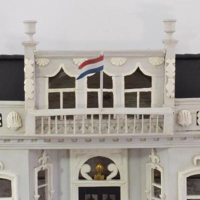 Dutch 19th Century Folk Art Architectural Miniature Mansion Pigeon Birdcage