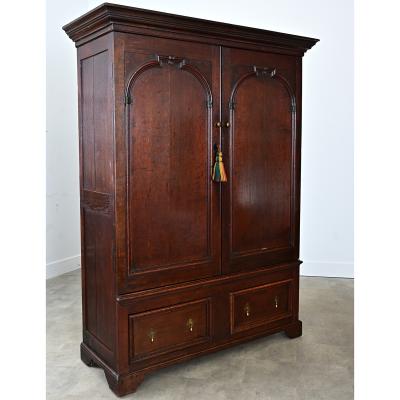 Dutch 19th Century Oak Armoire or Wardrobe