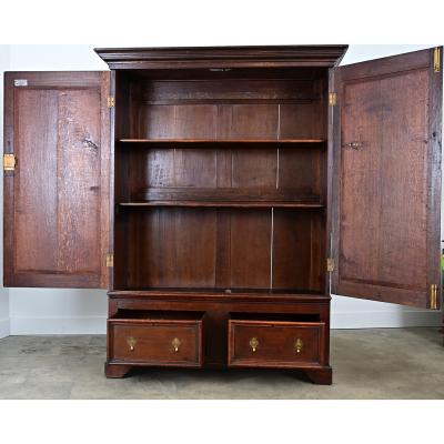 Dutch 19th Century Oak Armoire or Wardrobe