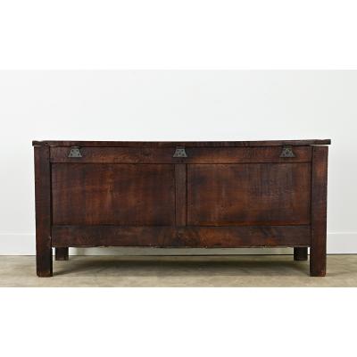 Dutch 19th Century Oak Paneled Coffer
