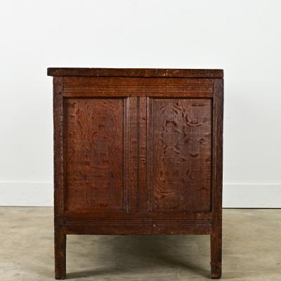 Dutch 19th Century Oak Paneled Coffer