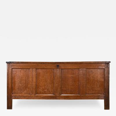 Dutch 19th Century Oak Paneled Coffer