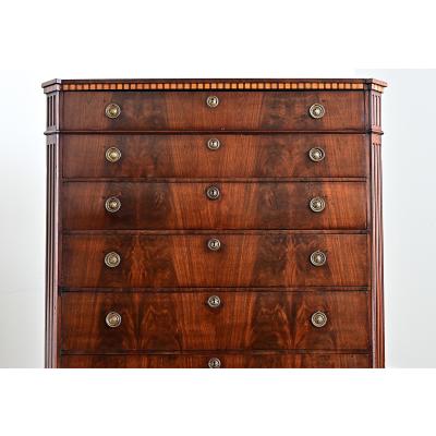 Dutch 19th Century Seven Drawer Mahogany Chest