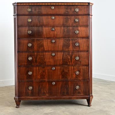 Dutch 19th Century Seven Drawer Mahogany Chest