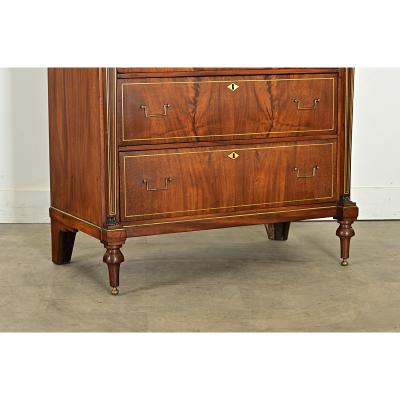 Dutch 20th Century Mahogany Empire Style Tallboy