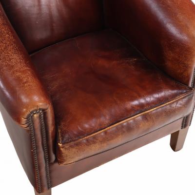Dutch Art Deco style Leather Club Chair C 1950 