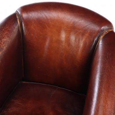 Dutch Art Deco style Leather Club Chair C 1950 
