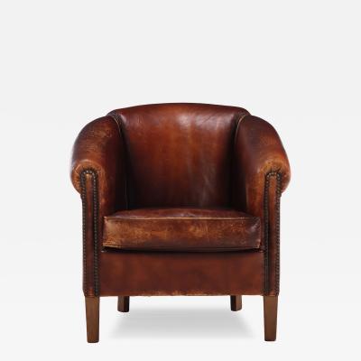 Dutch Art Deco style Leather Club Chair C 1950 