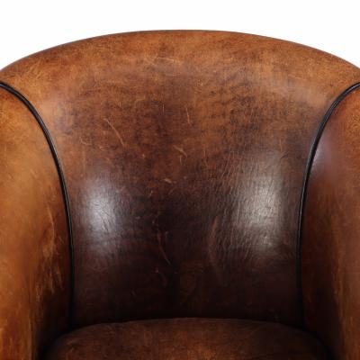 Dutch Art Deco style Leather Club Chair C 1960 
