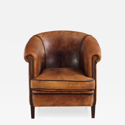 Dutch Art Deco style Leather Club Chair C 1960 