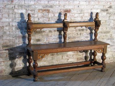 Dutch Baroque 17th Century Oak Bench