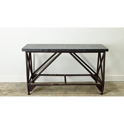 Dutch Belgian Bluestone Iron Console