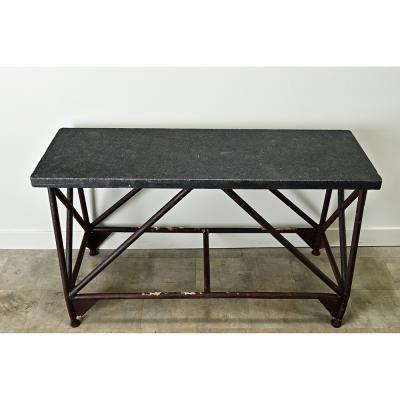 Dutch Belgian Bluestone Iron Console