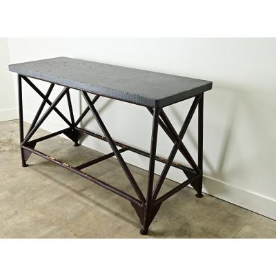 Dutch Belgian Bluestone Iron Console