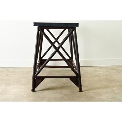 Dutch Belgian Bluestone Iron Console