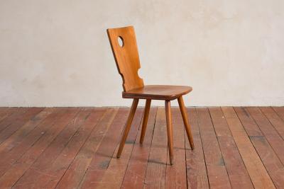 Dutch Brutalist Dining Chairs Set of 9