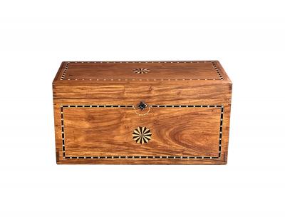 Dutch Colonial Inlaid Camphorwood Trunk Chest
