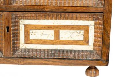 Dutch Colonial Rosewood And Bone Table Chest