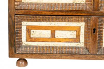 Dutch Colonial Rosewood And Bone Table Chest