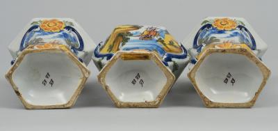 Dutch Delft Assembled Garniture Set 18th Century