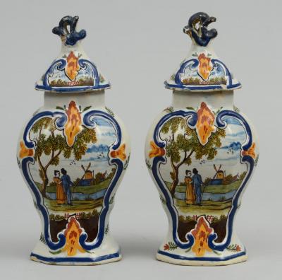 Dutch Delft Assembled Garniture Set 18th Century