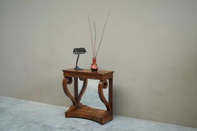 Dutch Empire Console Table with Integrated Mirror Early 19th Century
