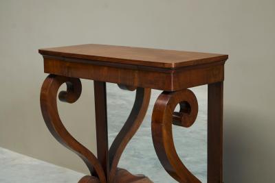 Dutch Empire Console Table with Integrated Mirror Early 19th Century