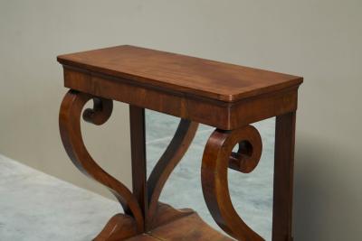 Dutch Empire Console Table with Integrated Mirror Early 19th Century