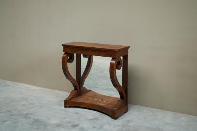 Dutch Empire Console Table with Integrated Mirror Early 19th Century