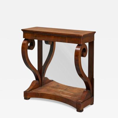 Dutch Empire Console Table with Integrated Mirror Early 19th Century