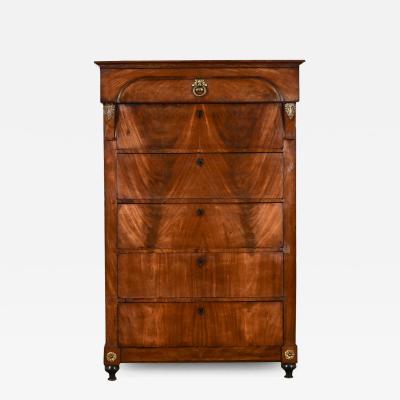 Dutch Empire Style Mahogany 6 Drawer Chest