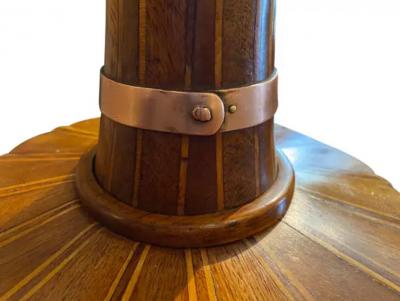 Dutch Mahogany And Copper Bound Centerpiece