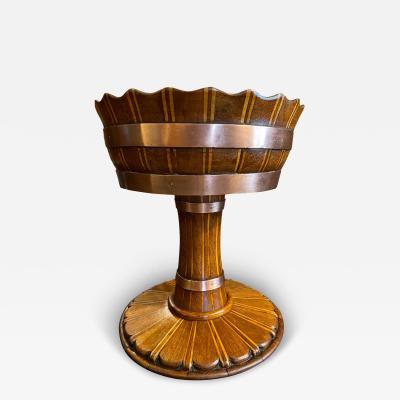 Dutch Mahogany And Copper Bound Centerpiece