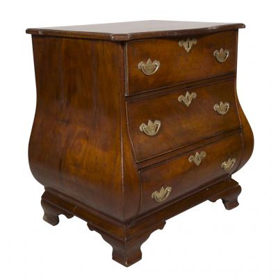 Dutch Mahogany Bombe Petit Chest of Drawers