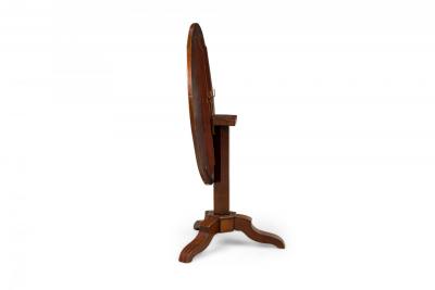 Dutch Marquetry Inlaid Mahogany Tilt Top Center Table