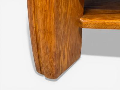 Dutch Modern Brutalist Coffee Table Oak Netherlands 1970s