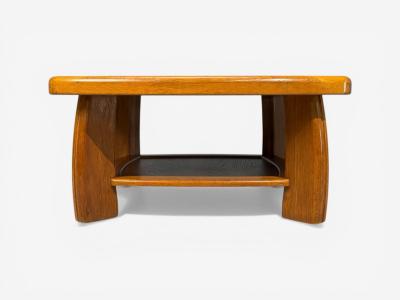 Dutch Modern Brutalist Coffee Table Oak Netherlands 1970s