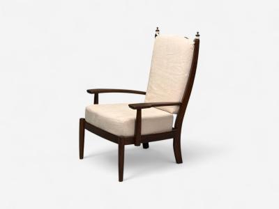 Dutch Modern Oak Fabric Armchair Netherlands 1960s