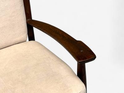 Dutch Modern Oak Fabric Armchair Netherlands 1960s