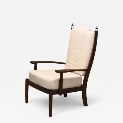 Dutch Modern Oak Fabric Armchair Netherlands 1960s