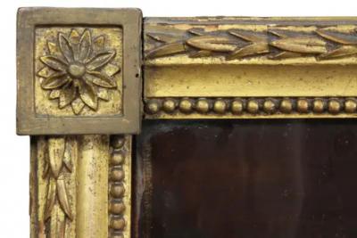 Dutch Neoclassic Giltwood and Reverse Painted Mirror