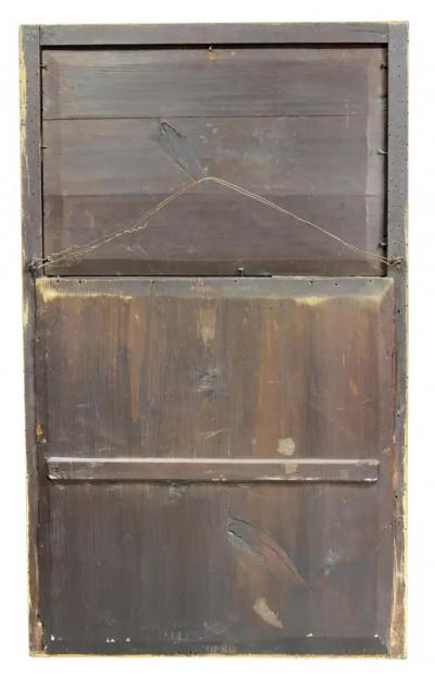 Dutch Neoclassic Giltwood and Reverse Painted Mirror