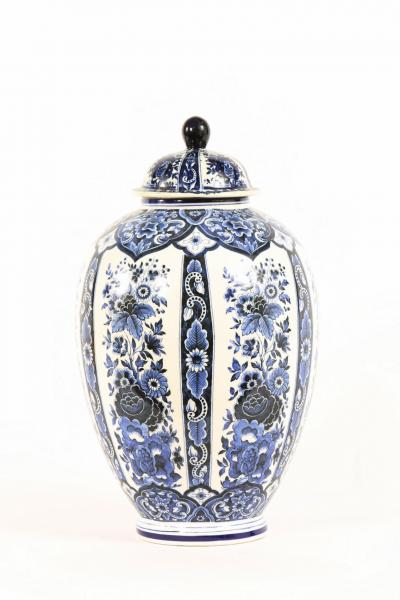 Dutch Porcelain Covered Decorative Urn