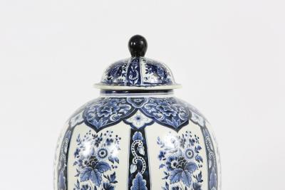 Dutch Porcelain Covered Decorative Urn