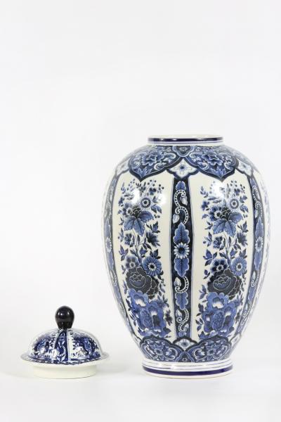 Dutch Porcelain Covered Decorative Urn