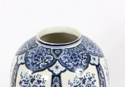 Dutch Porcelain Covered Decorative Urn
