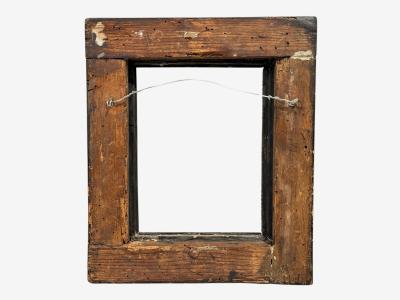 Dutch Ripple Frame Mirror or Picture Frame Tortoise Ebonized Wood 18th c 
