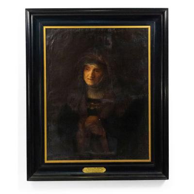 Dutch School Rembrandts Mother Portrait
